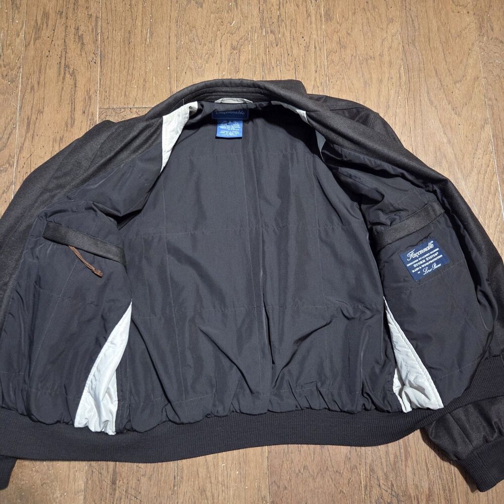 Loro Piana Faconnable Wool Jacket Mens M Brown Storm System Bomber Rain Snow - Picture 12 of 13